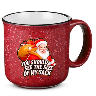 Funny Santa Claus You Should See The Size Of My Sack 15oz Campfire Ceramic Mug
