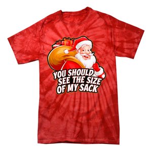 Funny Santa Claus You Should See The Size Of My Sack Tie-Dye T-Shirt