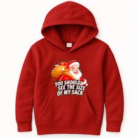Funny Santa Claus You Should See The Size Of My Sack Kids Hoodie