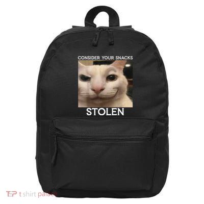 Funny Silly Cat Sarcastic Saying Funny Cat 16 in Basic Backpack