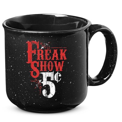 Freak Show Circus Party Weird Carnival Costume Freaky Acts Gift 15oz Campfire Ceramic Mug