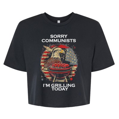 Funny Sorry Communists Im Grilling Today Bella+Canvas Jersey Crop Tee