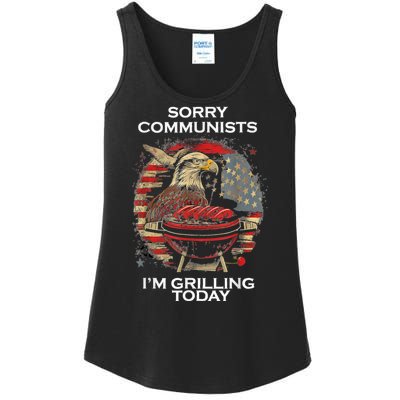 Funny Sorry Communists Im Grilling Today Ladies Essential Tank