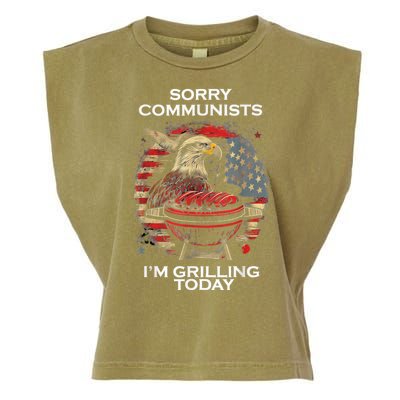 Funny Sorry Communists Im Grilling Today Garment-Dyed Women's Muscle Tee