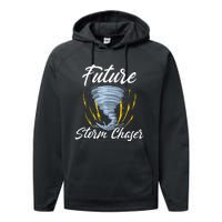 Future Storm Chaser Meteorologist Meteorology Performance Fleece Hoodie