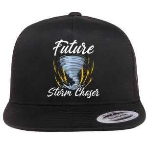 Future Storm Chaser Meteorologist Meteorology Flat Bill Trucker Hat