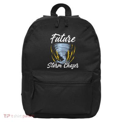 Future Storm Chaser Meteorologist Meteorology 16 in Basic Backpack