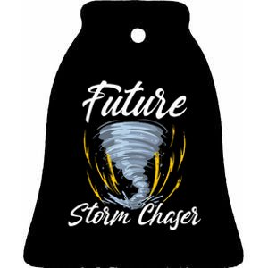 Future Storm Chaser Meteorologist Meteorology Ceramic Bell Ornament