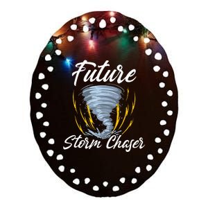 Future Storm Chaser Meteorologist Meteorology Ceramic Oval Ornament