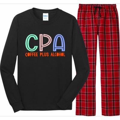 Funny Saying Cpa Finance Banking Accounting Coffee Humor Gift Long Sleeve Pajama Set