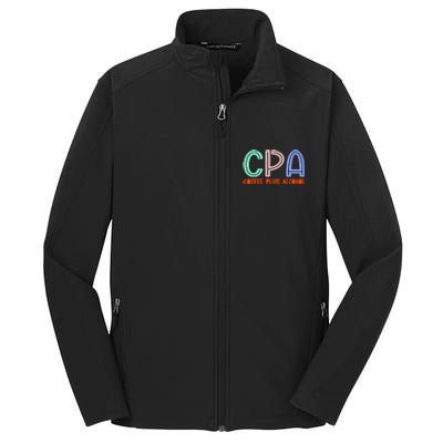 Funny Saying Cpa Finance Banking Accounting Coffee Humor Gift Core Soft Shell Jacket