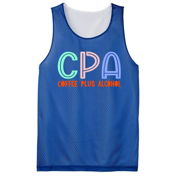 Funny Saying Cpa Finance Banking Accounting Coffee Humor Gift Mesh Reversible Basketball Jersey Tank