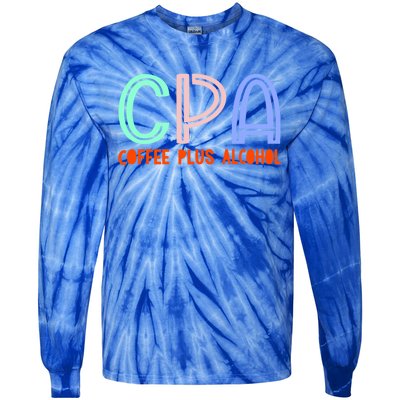 Funny Saying Cpa Finance Banking Accounting Coffee Humor Gift Tie-Dye Long Sleeve Shirt