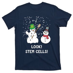 Funny Snowman Christmas Science Xmas Biology Snow Stem Cells T-Shirt