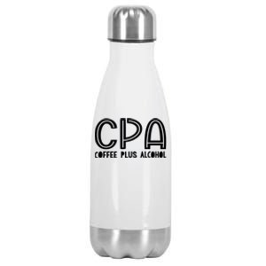 Funny Saying Cpa Finance Banking Accounting Sarcasm Office Funny Gift Stainless Steel Insulated Water Bottle