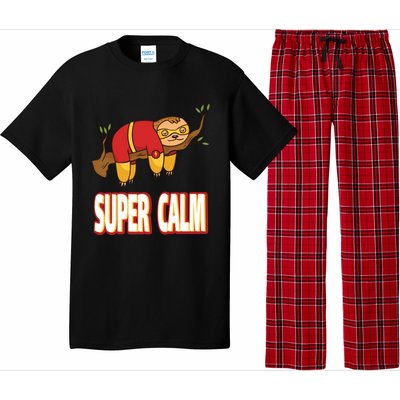 Faultier Super Calm Sloth Nope Not Today Hero Hel Cool Gift Pajama Set