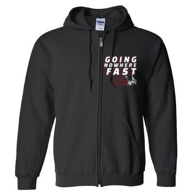 Funny Spin Class Going Nowhere Fast Indoor Cycling Spinning Full Zip Hoodie