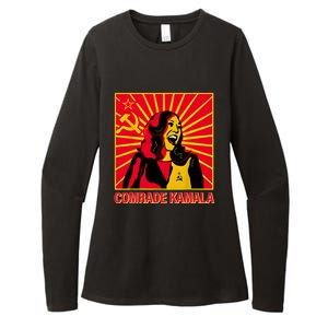 Fun Socialist Comrade Kamala Commie La Harris 2024 Kammunism Womens CVC Long Sleeve Shirt