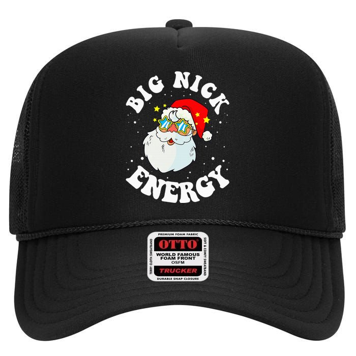 Festive Santa Claus Meme for Christmas Cheer High Crown Mesh Back Trucker Hat