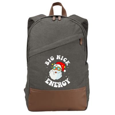 Festive Santa Claus Meme for Christmas Cheer Cotton Canvas Backpack