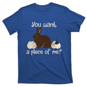 Funny Sayings Chocolate Bunny Rabbit You Want A Piece Of Me Gift T-Shirt