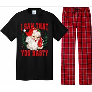 Funny Santa Claus I Saw That You Nasty Christmas Xmas Pajama Set