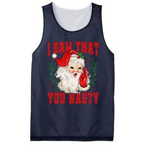 Funny Santa Claus I Saw That You Nasty Christmas Xmas Mesh Reversible Basketball Jersey Tank