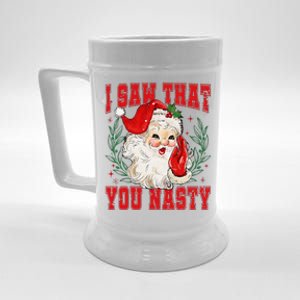 Funny Santa Claus I Saw That You Nasty Christmas Xmas Beer Stein