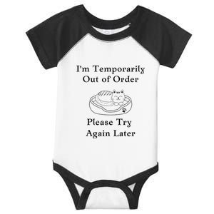 Funny Sleepy Cat Temporarily Out Of Order Infant Baby Jersey Bodysuit