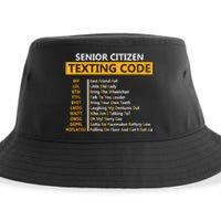 Funny Senior Citizens Texting Code Fathers Day For Grandpa Sustainable Bucket Hat