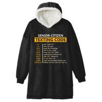 Funny Senior Citizens Texting Code Fathers Day For Grandpa Hooded Wearable Blanket