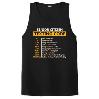 Funny Senior Citizens Texting Code Fathers Day For Grandpa PosiCharge Competitor Tank