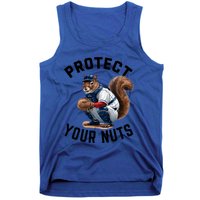 Funny Squirrel Catcher Baseball Lover Protect Your Nuts Gift Tank Top