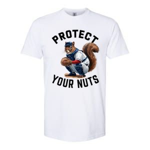 Funny Squirrel Catcher Baseball Lover Protect Your Nuts Gift Softstyle CVC T-Shirt