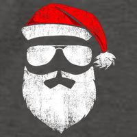 Funny Santa Claus Face Sunglasses With Hat Beard Christmas Vector Backpack