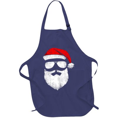 Funny Santa Claus Face Sunglasses With Hat Beard Christmas Apron