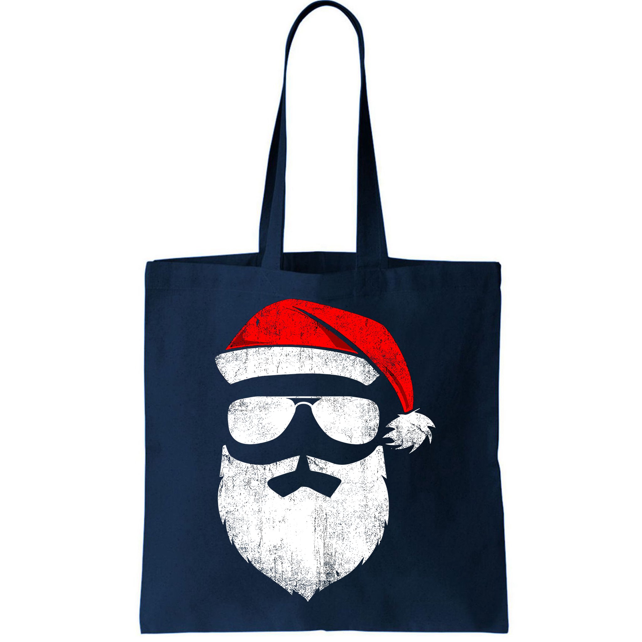 Funny Santa Claus Face Sunglasses With Hat Beard Christmas Bag