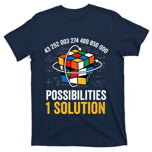 Funny Speed Cubing Puzzle Cuber Math One Solution T-Shirt