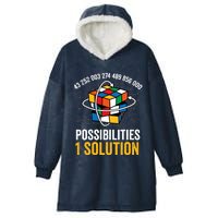 Funny Speed Cubing Puzzle Cuber Math One Solution Hooded Wearable Blanket