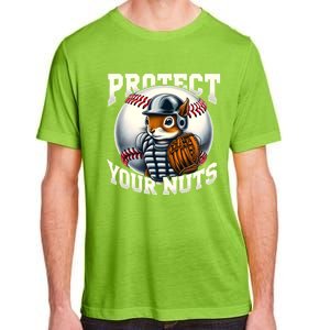 Funny Squirrel Catcher Protect Your Nuts Baseball Lover Gift Adult ChromaSoft Performance T-Shirt