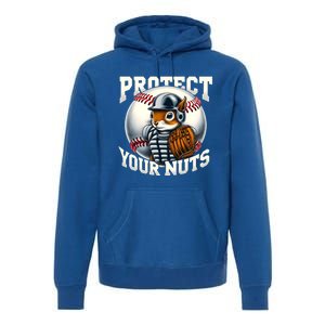 Funny Squirrel Catcher Protect Your Nuts Baseball Lover Gift Premium Hoodie