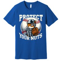 Funny Squirrel Catcher Protect Your Nuts Baseball Lover Gift Premium T-Shirt