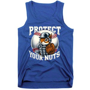 Funny Squirrel Catcher Protect Your Nuts Baseball Lover Gift Tank Top