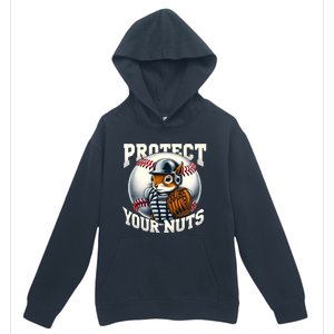 Funny Squirrel Catcher Protect Your Nuts Baseball Lover Gift Urban Pullover Hoodie