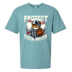 Funny Squirrel Catcher Protect Your Nuts Baseball Lover Gift Sueded Cloud Jersey T-Shirt