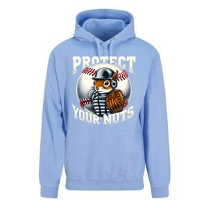 Funny Squirrel Catcher Protect Your Nuts Baseball Lover Gift Unisex Surf Hoodie