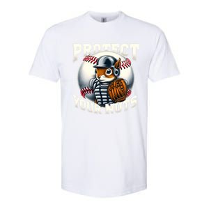 Funny Squirrel Catcher Protect Your Nuts Baseball Lover Gift Softstyle CVC T-Shirt