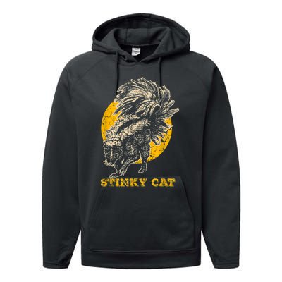 Funny Skunk Cat Performance Fleece Hoodie