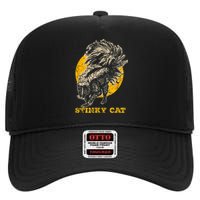 Funny Skunk Cat High Crown Mesh Back Trucker Hat