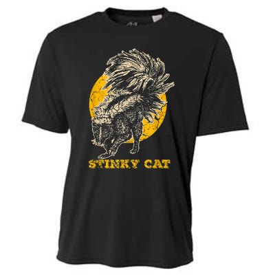 Funny Skunk Cat Cooling Performance Crew T-Shirt